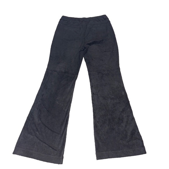 Soft Surroundings High Rise Floral Embossed Faux Suede Flare Pants - Picture 2 of 6